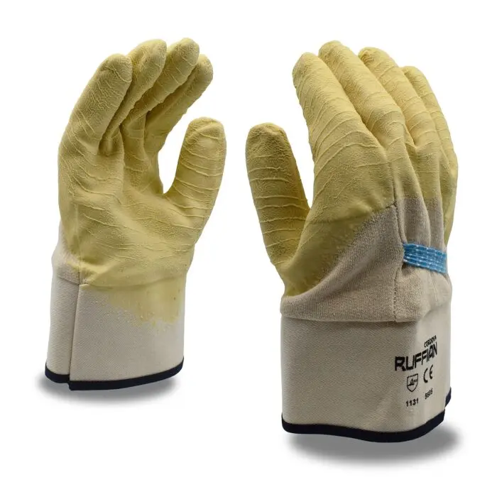 Guantes de seguridad de goma/latex arrugado hielero
