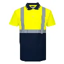 Polo de contraste de alta visibilidad de manga corta