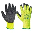 Guantes de seguridad de poliéster/látex rugoso