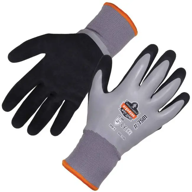 Guantes de seguridad térmicos e impermeables de látex/nitrilo arenoso