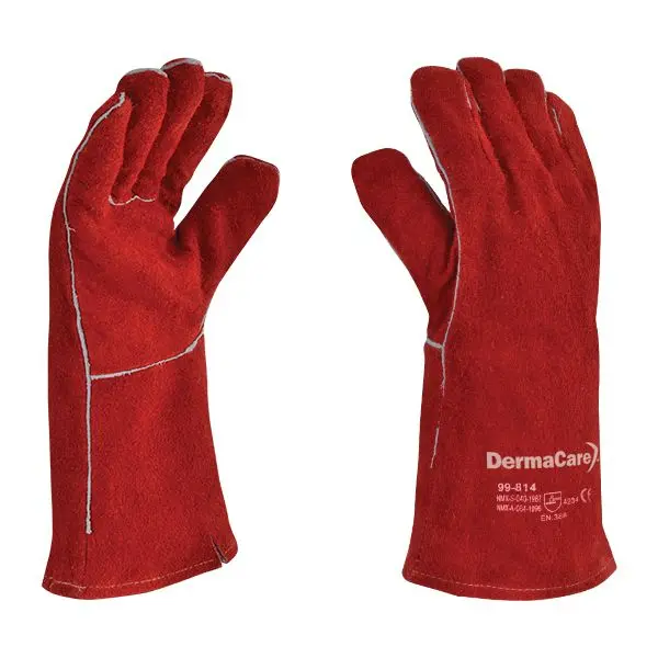 Guantes de seguridad para soldador c/ hilo de kevlar 14"