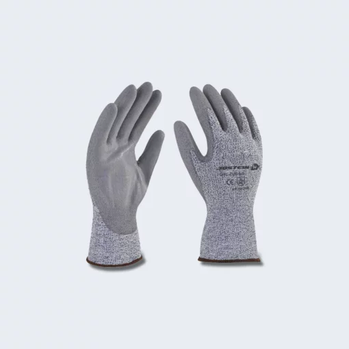 Guantes de seguridad anti corte A5 de nylon/PU