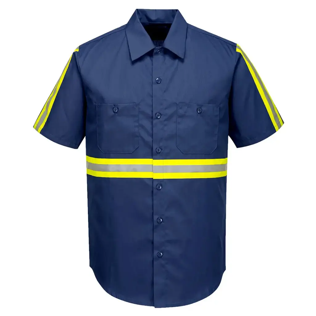 Camisa de trabajo de visibilidad mejorada manga corta