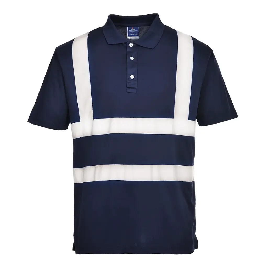 Camiseta de trabajo tipo polo con reflectivos