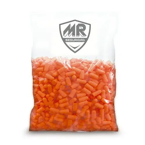 Tapón auditivo desechable NRR 27 dB bolsa c/500 pares (1000 piezas). 
