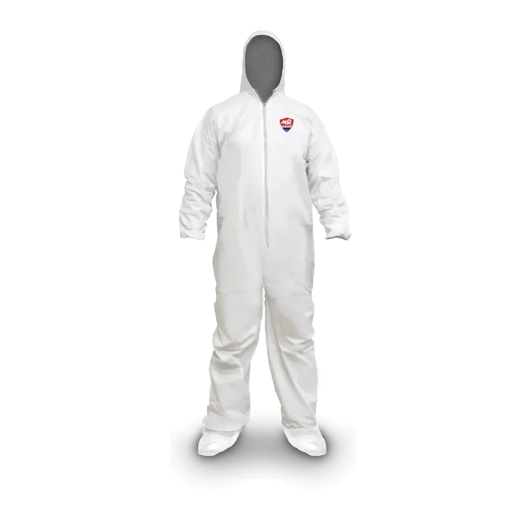 Overol microporoso color blanco con cubrezapato