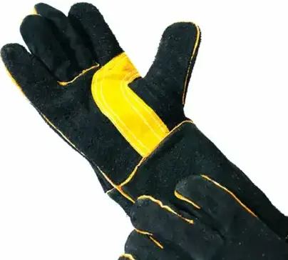 Guantes de seguridad para soldador c/hilo Kevlar y forro con refuerzo de carnaza
