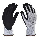Guantes de seguridad anti corte A5 poliester/nitrilo arenoso