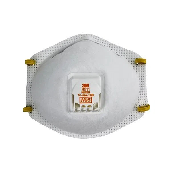 Respirador 3M 8511 para partículas c/válvula N95 dispensario c/10 pzas.