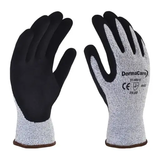 [51-680] Guantes de seguridad anti corte A5 poliester/nitrilo arenoso