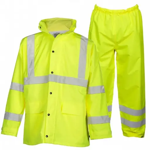 [RW110-S-M] Conjunto impermeable con reflejante