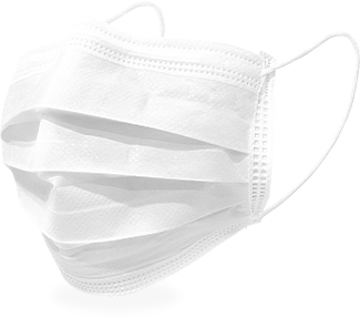 [TACFMPPELW] Cubreboca plisado termosellado color blanco, cont. 50pza