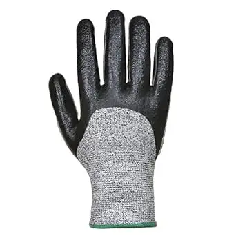 Guantes de seguridad anti corte A4 de poliéster/nitrilo 3/4