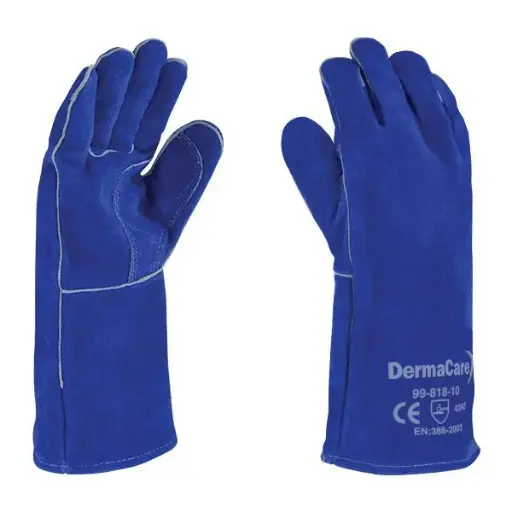 Guantes de seguridad para soldador c/hilo Kevlar y forro con refuerzo