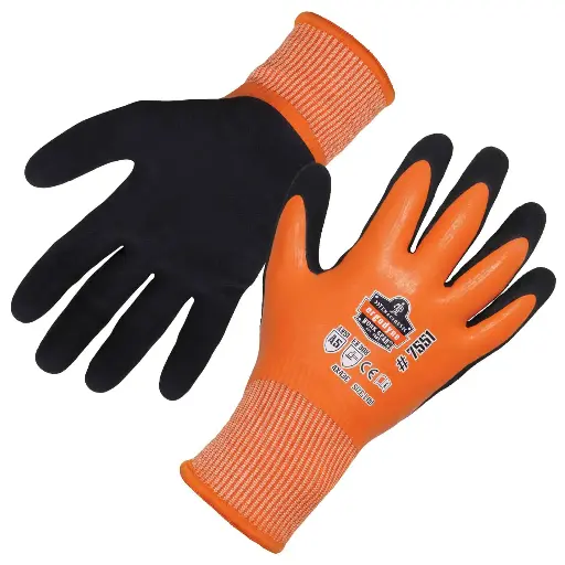 [17672] Guantes de seguridad térmicos e impermeables de látex/nitrilo arenoso 