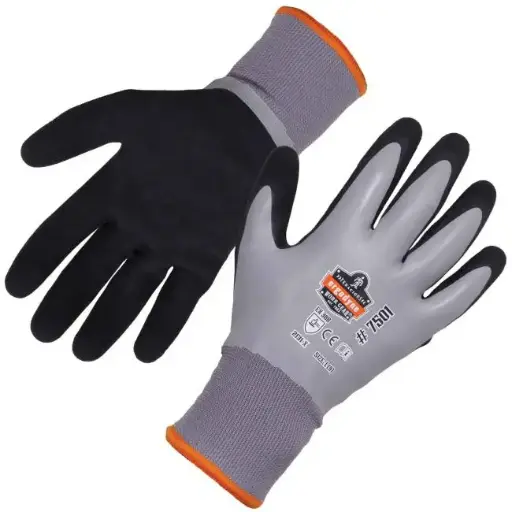 Guantes de seguridad térmicos e impermeables de látex/nitrilo arenoso