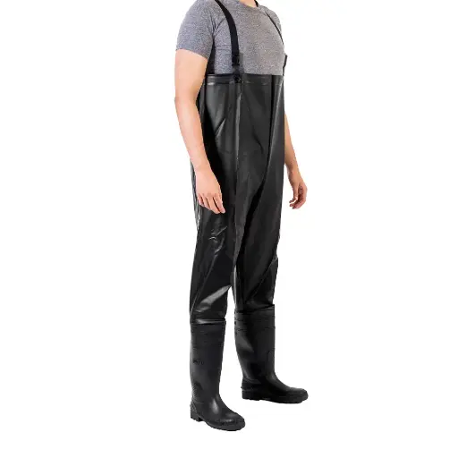 Botas de seguridad industrial de hule pantalonera c/casquillo