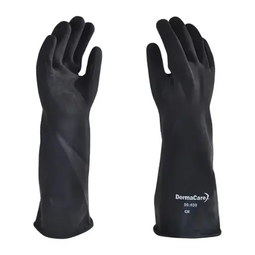 Guantes de seguridad contra ácidos de látex 