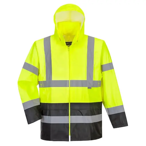 Chamarra impermeable HI-VIS con contraste