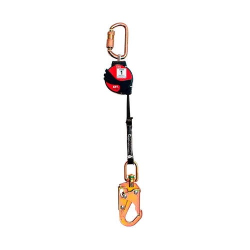 [EC7006] Línea de vida retráctil de banda gancho chico y con mosquetón 6 ft. 