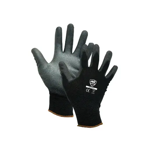 Guantes de seguridad de poliéster/PU 