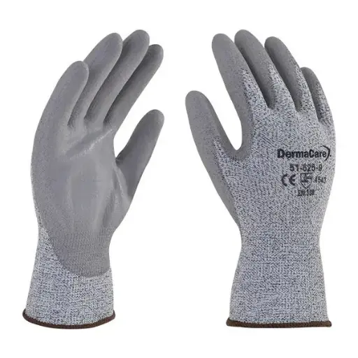Guantes de seguridad anti corte A5 de polietileno AD/PU