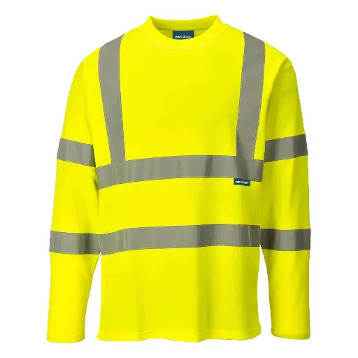 Camiseta de trabajo de alta visibilidad manga larga