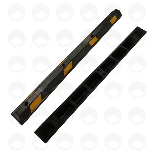 [TR26101] Tope para estacionamiento negro con 4 franjas amarillo 1.83cm