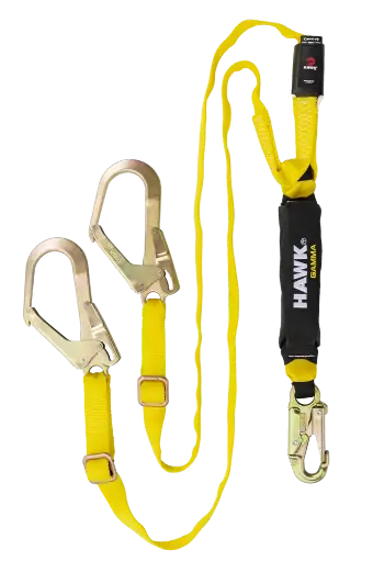 [671A-STD] Cable contra caídas tubular ajustable con 2 ganchos grandes 1.80 a 1.30 metros.