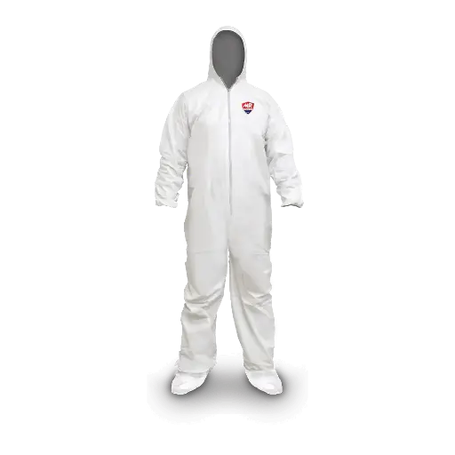 Overol microporoso color blanco con cubrezapato
