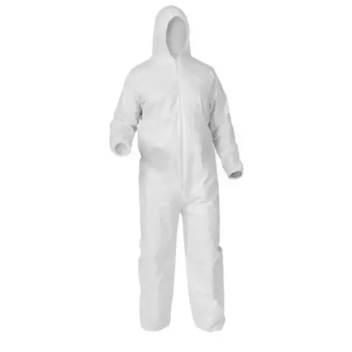 Overol microporoso color blanco con gorro sin cubrezapato